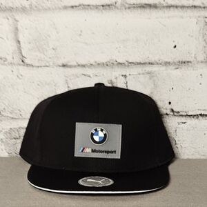 Puma BMW M Motorsport Snapback Hat BLK Performance Cap Adjustable